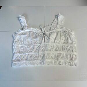 NWT Zara Cropped Sleeveless Corset/Peasant Top Size S